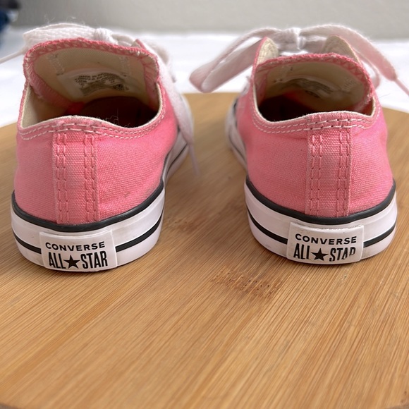 Converse ALL-STAR Pink Low Tops Lace Up Sneakers Girls Size 7 Toddler/Baby - Picture 4 of 10